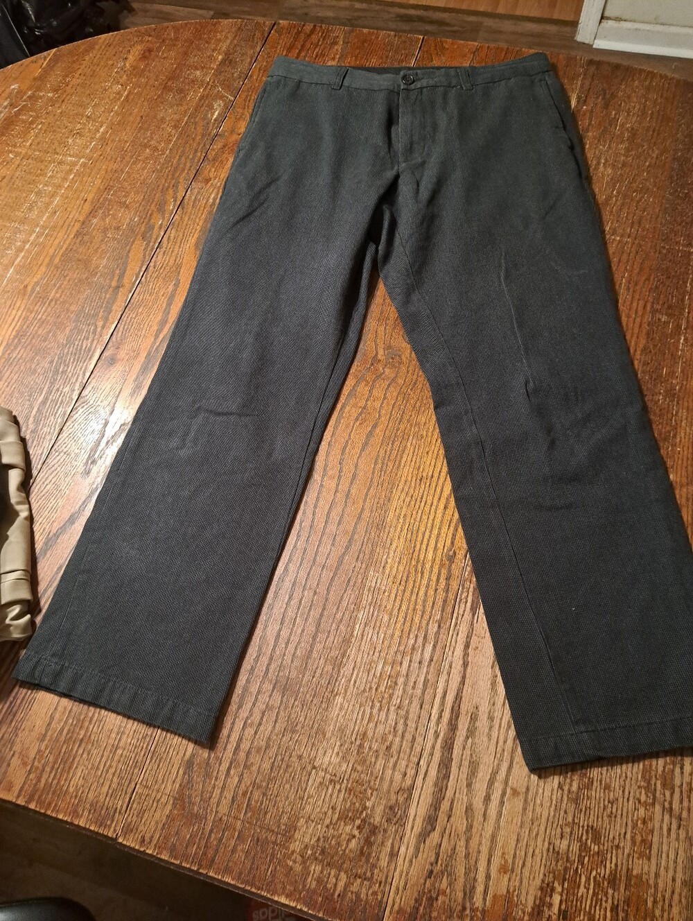33x30 Banana Republic Cotton Blue Casual Flat Front Pants Trousers